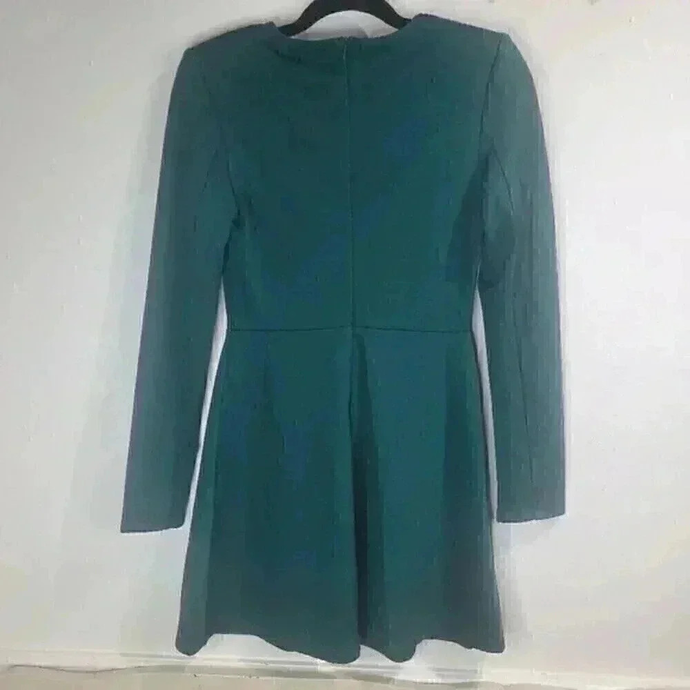 NWT Lulu's Desires of the Heart Emerald Green Long Sleeve Skater Dress small - Picture 5 of 12